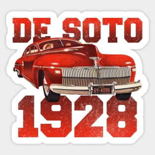 1928 red vintage de soto Sticker